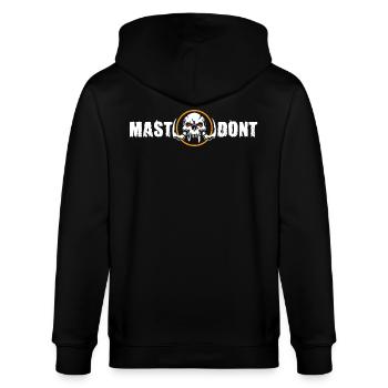 Mastodont Logo by Dalke Fishing - Stanley/Stella CULTIVATOR  Unisex Organic Hooded Jacket - black - Back - Anna (173cm)