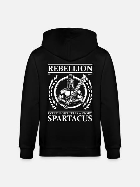 Spartacus Rebellion – Every Fight Tells a Story - Stanley/Stella CULTIVATOR  Unisex Organic Hooded Jacket - black