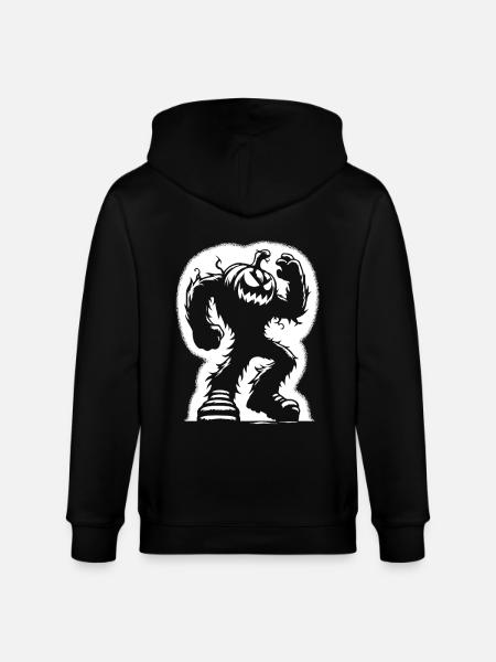 Halloween – Monster Pumpkin Alert! - Stanley/Stella CULTIVATOR  Unisex Organic Hooded Jacket - black