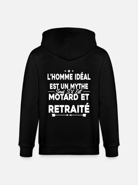Retired Biker Retired Motorcycle Gift - Stanley/Stella CULTIVATOR  Unisex Organic Hooded Jacket - black