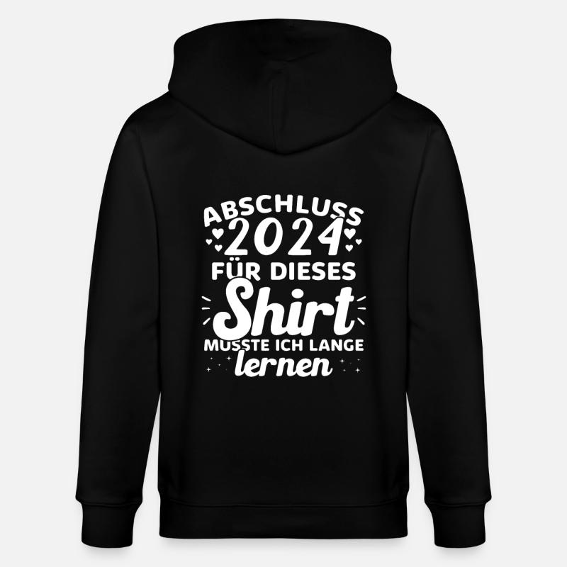 Abschluss 2024 Abschluss der Realschule - Stanley/Stella Unisex Bio-Kapuzenjacke CULTIVATOR  - Schwarz