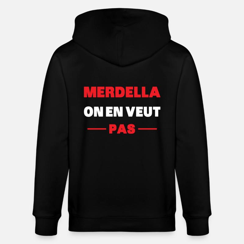 merdella on en veut pas - Veste à capuche bio CULTIVATOR Stanley/Stella Unisexe - noir