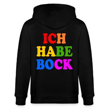 Ich habe bock - Stanley/Stella Unisex Bio-Kapuzenjacke CULTIVATOR  - Schwarz - Hinten - Anna (173cm)