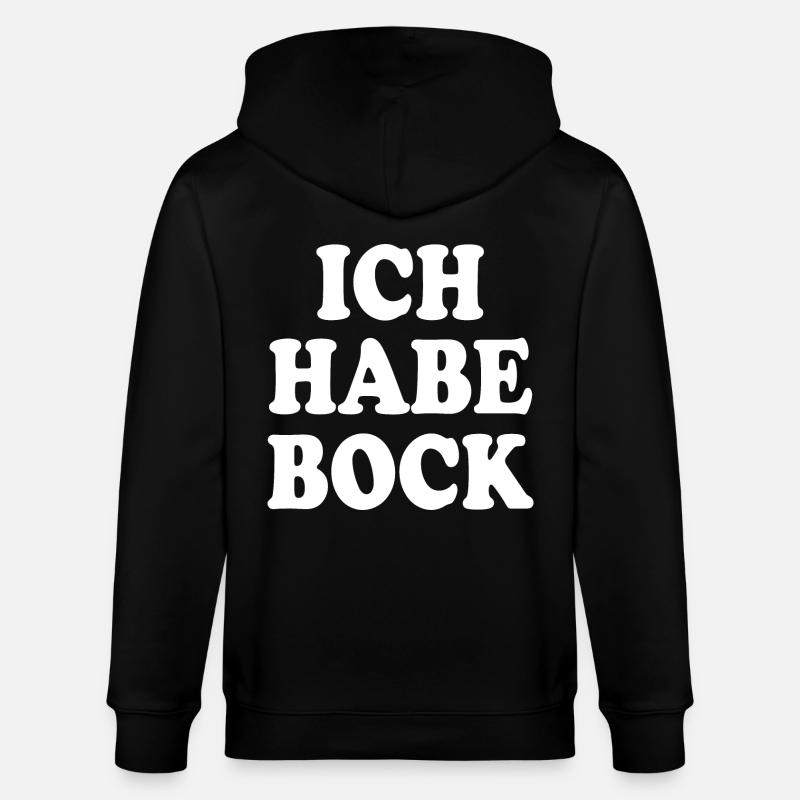 Ich habe bock - Stanley/Stella Unisex Bio-Kapuzenjacke CULTIVATOR  - Schwarz