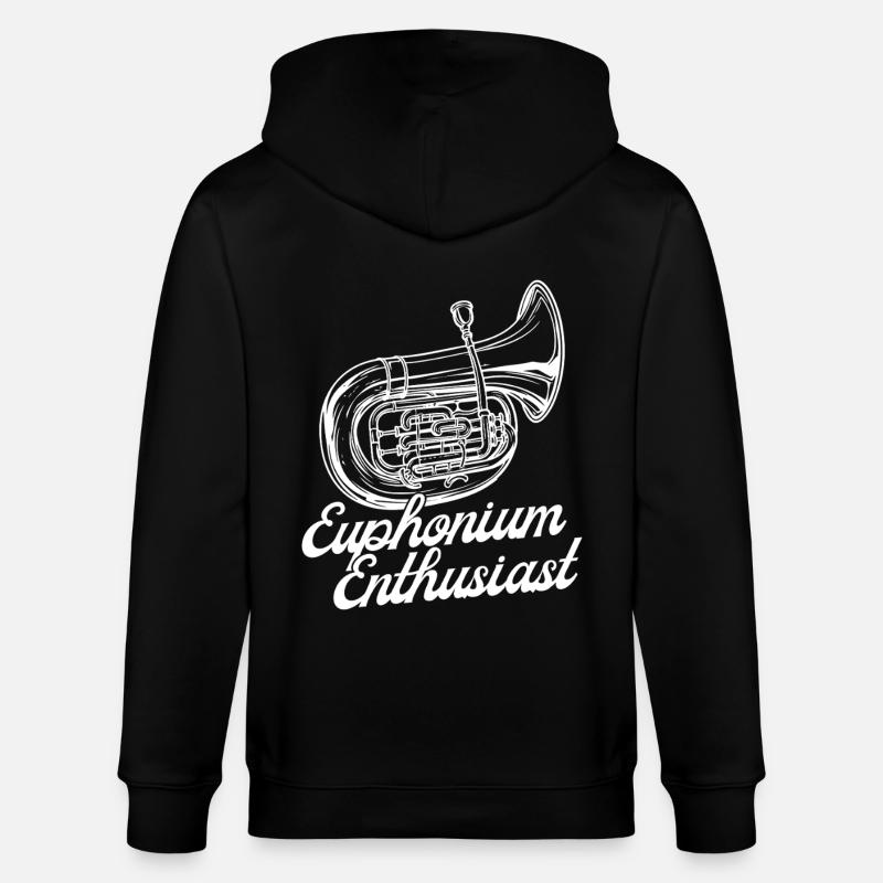 Baritone Player Enthusiast Euphonium - Stanley/Stella CULTIVATOR  Unisex Organic Hooded Jacket - black