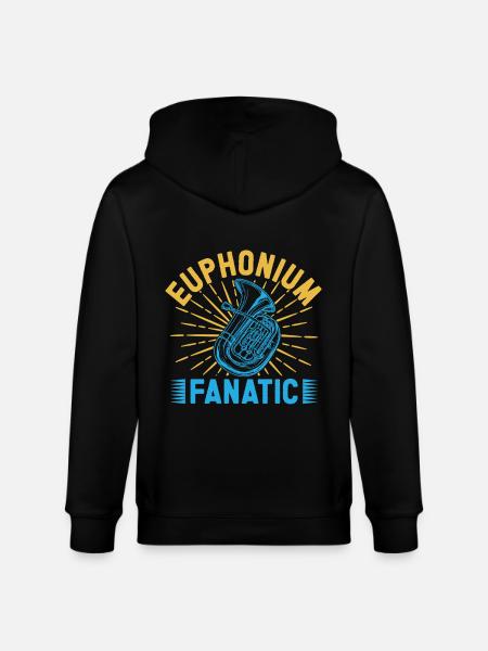Euphonium Fanatic Baritone Marching Band - Stanley/Stella CULTIVATOR  Unisex Organic Hooded Jacket - black