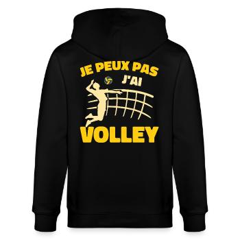 Je Peux Pas J'ai Volley - Veste à capuche bio CULTIVATOR Stanley/Stella Unisexe - noir - Dos - Anna (173cm)