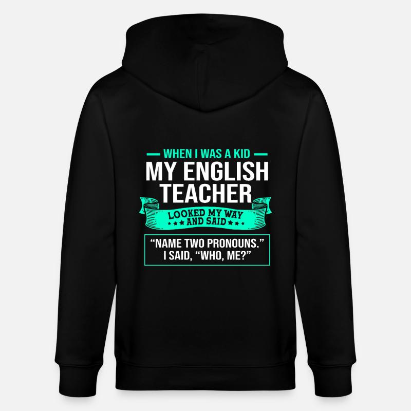 Grammatik Englisch Rechtschreibung - Stanley/Stella Unisex Bio-Kapuzenjacke CULTIVATOR - Schwarz