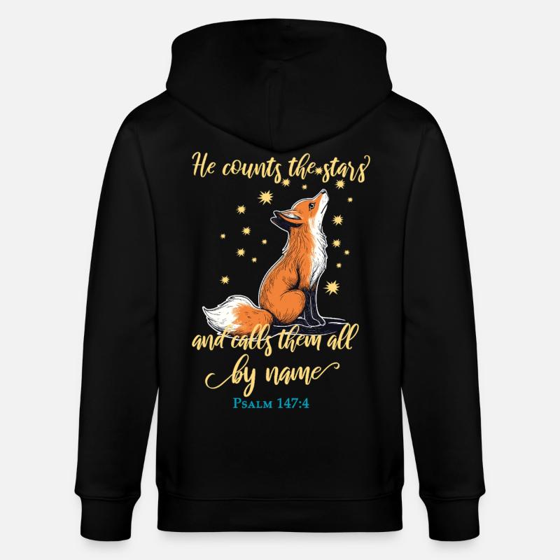 Citation chrétienne de Fox - Veste à capuche bio CULTIVATOR Stanley/Stella Unisexe - noir