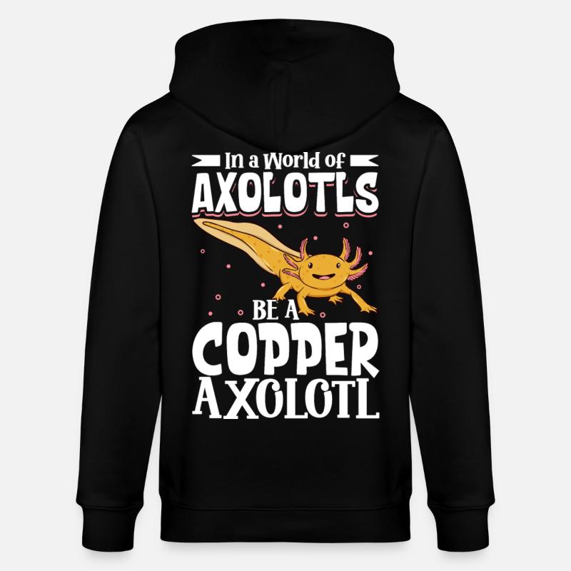 Soyez un Axolotl de Cuivre - Veste à capuche bio CULTIVATOR Stanley/Stella Unisexe - noir