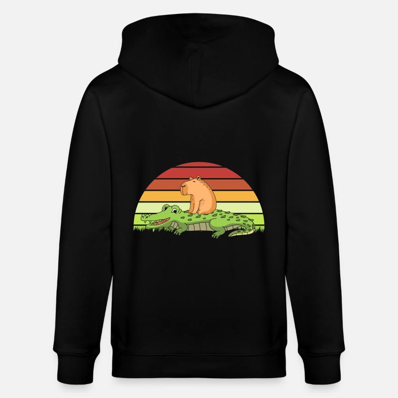 Capibara Capybara - Stanley/Stella Unisex Bio-Kapuzenjacke CULTIVATOR  - Schwarz