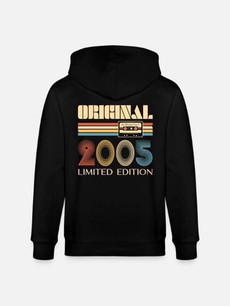 20. Geburtstag 20 Jahre Original 2005 - Stanley/Stella Unisex Bio-Kapuzenjacke CULTIVATOR - Schwarz