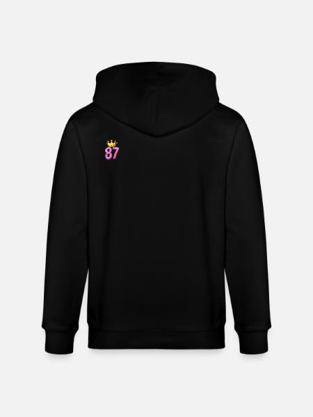 87 Numéro Jersey Couronne - Veste à capuche bio CULTIVATOR Stanley/Stella Unisexe - noir
