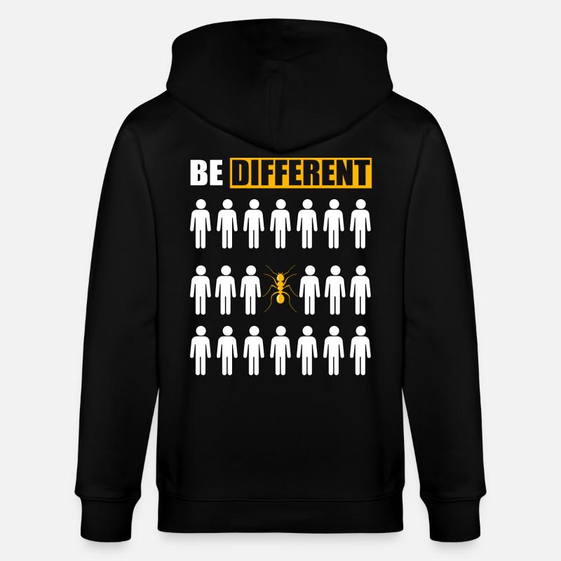 Be Different Ameise - Stanley/Stella Unisex Bio-Kapuzenjacke CULTIVATOR  - Schwarz