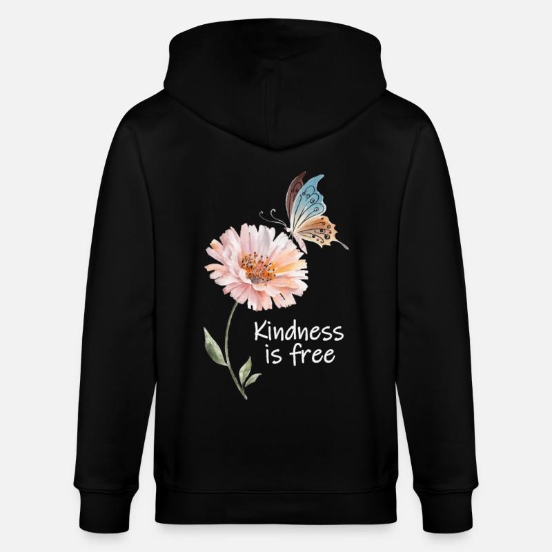 La gentillesse est gratuite - Veste à capuche bio CULTIVATOR Stanley/Stella Unisexe - noir
