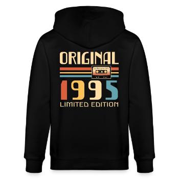 30th Birthday Original 1995 30 Years Old Gift - Stanley/Stella CULTIVATOR  Unisex Organic Hooded Jacket - black - Back - Anna (173cm)
