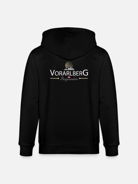 Vorarlberg Bergwandern - Stanley/Stella Unisex Bio-Kapuzenjacke CULTIVATOR - Schwarz