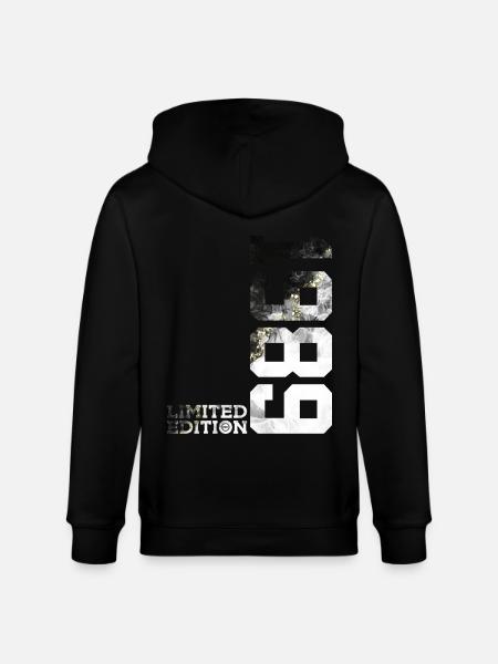 37TH BIRTHDAY LIMITED EDITION 1989 - Stanley/Stella CULTIVATOR Unisex Organic Hooded Jacket - black