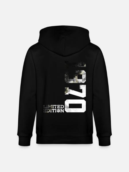 56TH BIRTHDAY LIMITED EDITION 1970 - Stanley/Stella CULTIVATOR  Unisex Organic Hooded Jacket - black