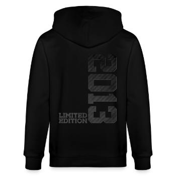 13. GEBURTSTAG LIMITED EDITION 2013 - Stanley/Stella Unisex Bio-Kapuzenjacke CULTIVATOR  - Schwarz - Hinten - Anna (173cm)