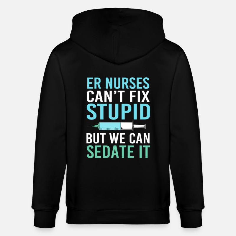 Notfall Krankenschwester - Stanley/Stella Unisex Bio-Kapuzenjacke CULTIVATOR - Schwarz