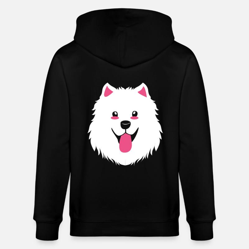 Chien Samoyède Samoyède - Veste à capuche bio CULTIVATOR Stanley/Stella Unisexe - noir