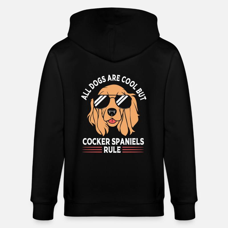 Père Cocker Spaniel - Veste à capuche bio CULTIVATOR Stanley/Stella Unisexe - noir