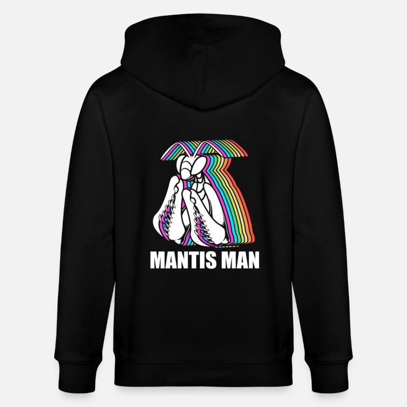 Gottesanbeter Gottesanbeterin Mantis - Stanley/Stella Unisex Bio-Kapuzenjacke CULTIVATOR  - Schwarz