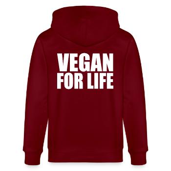 Vegan - Veste à capuche bio CULTIVATOR Stanley/Stella Unisexe - bordeaux - Dos - Anna (173cm)