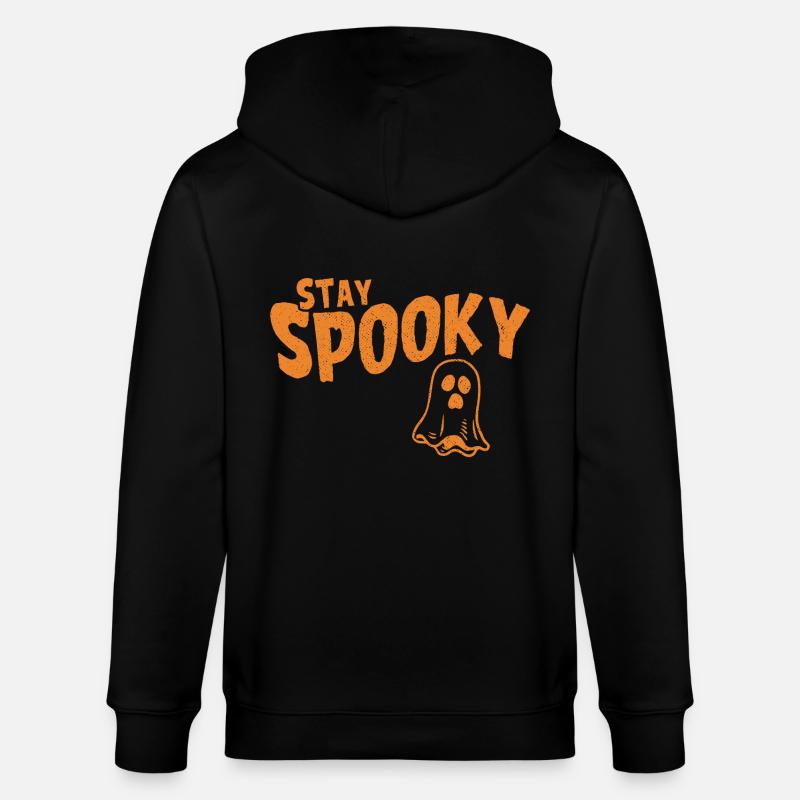 Restez effrayant Halloween Ghost - Veste à capuche bio CULTIVATOR Stanley/Stella Unisexe - noir