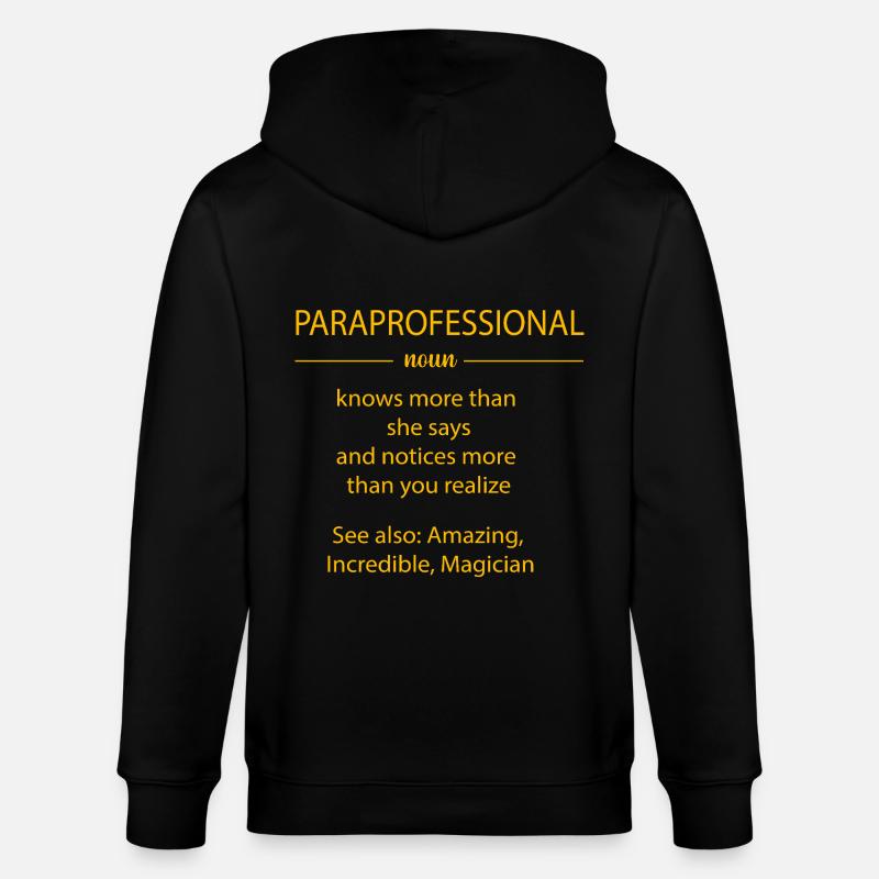 Lehrerassistent Paraprofessional Paraeducator - Stanley/Stella Unisex Bio-Kapuzenjacke CULTIVATOR  - Schwarz