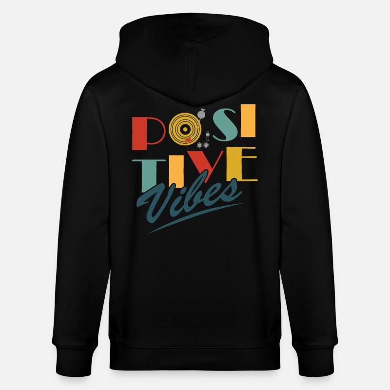 Ondes positives - Veste à capuche bio CULTIVATOR Stanley/Stella Unisexe - noir