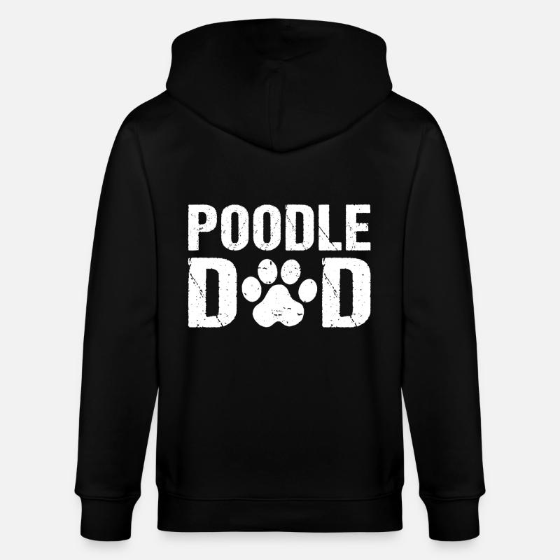 Caniche Papa Caniche Chiens - Veste à capuche bio CULTIVATOR Stanley/Stella Unisexe - noir
