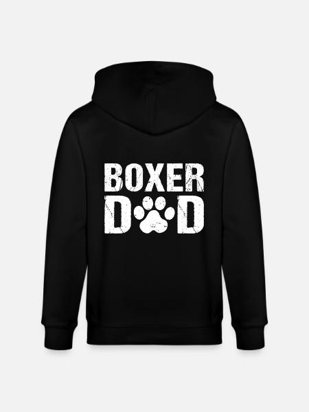 Boxer Dad German Boxer Dogs - Stanley/Stella CULTIVATOR Unisex Organic Hooded Jacket - black