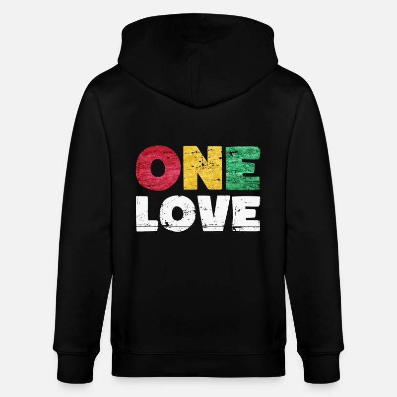 One Love Reggae Musik - Stanley/Stella Unisex Bio-Kapuzenjacke CULTIVATOR  - Schwarz
