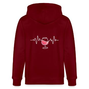 Vin battement de cœur vin rosé vin rouge - Veste à capuche bio CULTIVATOR Stanley/Stella Unisexe - bordeaux - Dos - Anna (173cm)