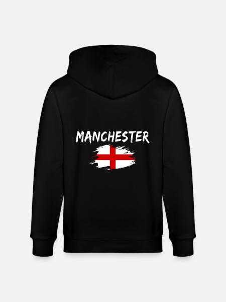 Manchester England - Stanley/Stella CULTIVATOR Unisex Organic Hooded Jacket - black
