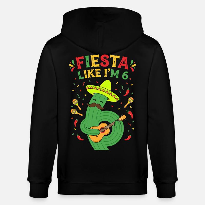 Fiesta comme si j’avais 6 cactus - Veste à capuche bio CULTIVATOR Stanley/Stella Unisexe - noir
