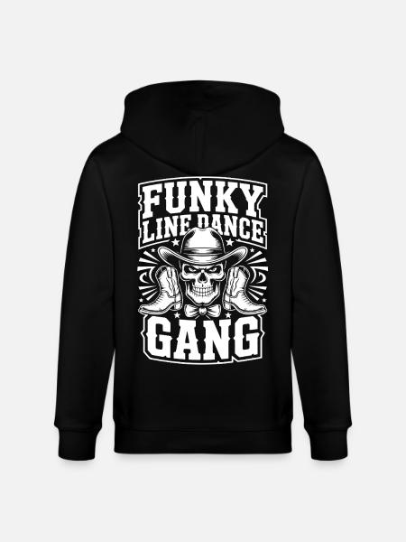 Funky Line-Dance Gang Skull - Stanley/Stella CULTIVATOR Unisex Organic Hooded Jacket - black