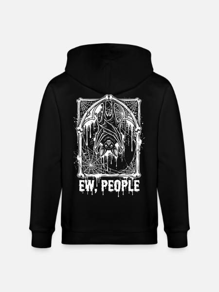 Ew People Bat Gothic - Stanley/Stella CULTIVATOR Unisex Organic Hooded Jacket - black