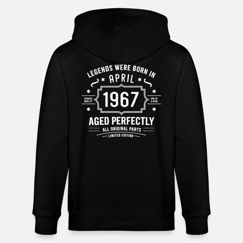 April 1967 - Stanley/Stella Unisex Bio-Kapuzenjacke CULTIVATOR  - Schwarz