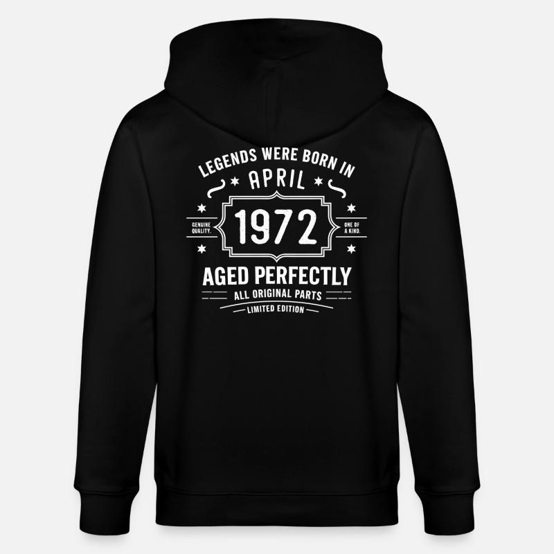 April 1972 - Stanley/Stella Unisex Bio-Kapuzenjacke CULTIVATOR  - Schwarz
