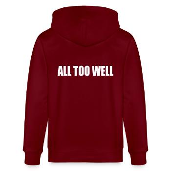 All too well - Veste à capuche bio CULTIVATOR Stanley/Stella Unisexe - bordeaux - Dos - Anna (173cm)