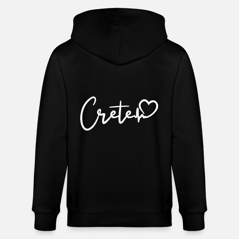 Crète heartbeat île de Crète - Veste à capuche bio CULTIVATOR Stanley/Stella Unisexe - noir