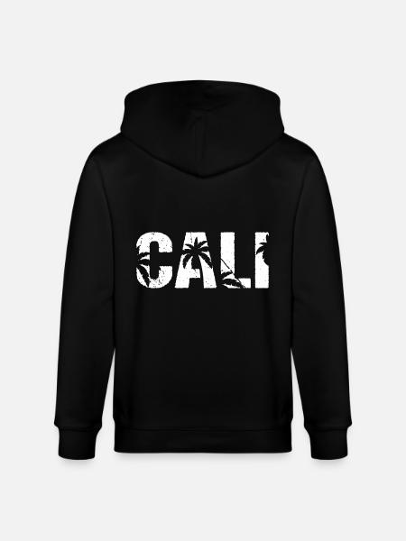 Cali Palm Trees California - Stanley/Stella CULTIVATOR  Unisex Organic Hooded Jacket - black