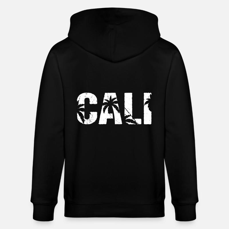 Cali Palmiers Californie - Veste à capuche bio CULTIVATOR Stanley/Stella Unisexe - noir