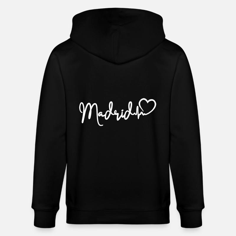Madrid Heartbeat Espagne Madrid - Veste à capuche bio CULTIVATOR Stanley/Stella Unisexe - noir