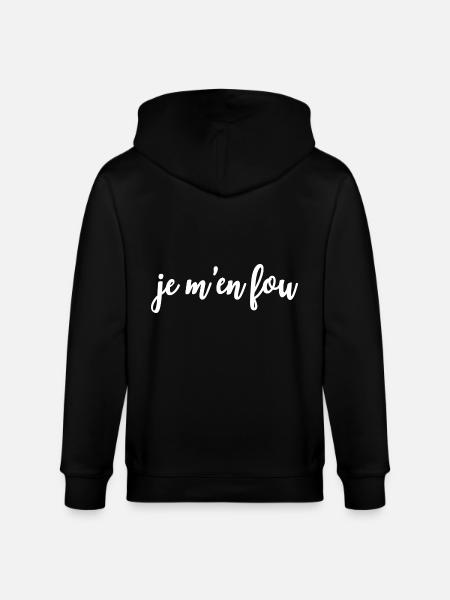 Je m'en fou - Stanley/Stella Unisex Bio-Kapuzenjacke CULTIVATOR - Schwarz