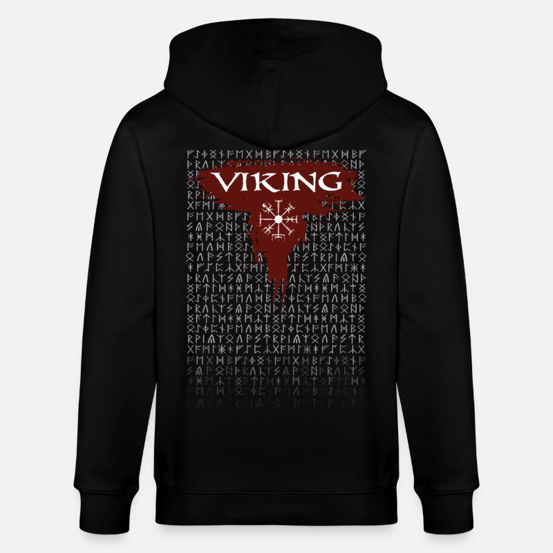 Wikinger - Stanley/Stella Unisex Bio-Kapuzenjacke CULTIVATOR  - Schwarz