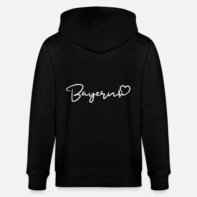 Battement de cœur de Bavière - Veste à capuche bio CULTIVATOR Stanley/Stella Unisexe - noir